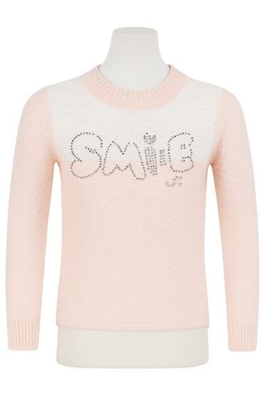 Uşaq üçün trikotaj sviter - Rəng: açıq çəhrayı və ağ kombinasiya - Ön lalafo.az -da Uşaq üçün trikotaj sviter - Rəng: açıq çəhrayı və ağ kombinasiya - Ön