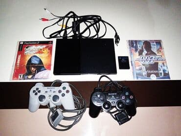 PlayStation 2 Slim (SCPH seriyası) oyun konsolu dəsti Komplekt: - PS2 lalafo.az -da PlayStation 2 Slim (SCPH seriyası) oyun konsolu dəsti Komplekt: - PS2