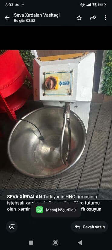 *SEVA XİRDALAN* Turkiyənin HNC firmasinin istehsalı xəmirqarisdiran lalafo.az -da *SEVA XİRDALAN* Turkiyənin HNC firmasinin istehsalı xəmirqarisdiran