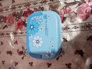 Mavi rəngli nahar qabı (lunch box) - Kompakt, yastı dizayn; üst lalafo.az -da Mavi rəngli nahar qabı (lunch box) - Kompakt, yastı dizayn; üst