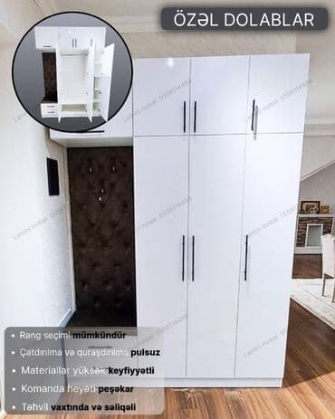 Düz dolab, Dəhliz üçün, Qarderob, Açılan, Korpuslu, 6 qapı lalafo.az -da Düz dolab, Dəhliz üçün, Qarderob, Açılan, Korpuslu, 6 qapı