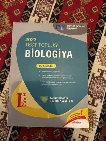Məhsul: “Biologiya – 2023 Test Toplusu” (I hissə), Dövlət İmtahan lalafo.az -da Məhsul: “Biologiya – 2023 Test Toplusu” (I hissə), Dövlət İmtahan