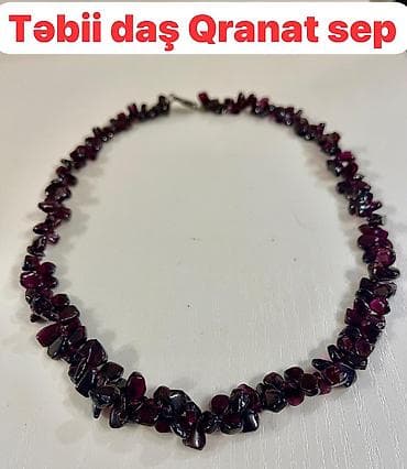 Təbii daş qranat sep - Material: 100% təbii qranat daşları (şirəli lalafo.az -da Təbii daş qranat sep - Material: 100% təbii qranat daşları (şirəli