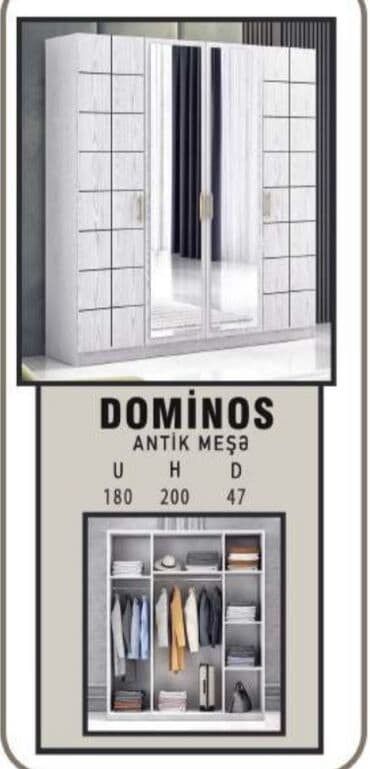Yeni, 4 qapılı Düz dolab, Qarderob, paltar dolabı lalafo.az -da Yeni, 4 qapılı Düz dolab, Qarderob, paltar dolabı