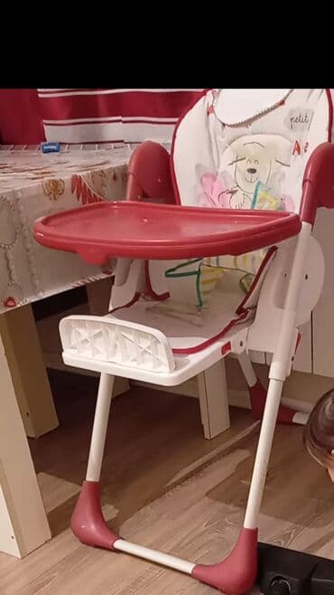 Uşaq yemək stulu - Rəng: ağ və qırmızı - Geniş, çıxarıla bilən lalafo.az -da Uşaq yemək stulu - Rəng: ağ və qırmızı - Geniş, çıxarıla bilən