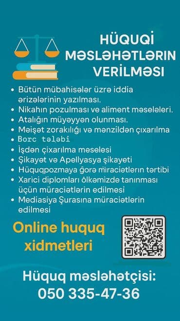 HÜQUQ XİDMƏTLƏRİ Göstərdiyimiz Hüquqi Xidmətlər ⚖️ 1. Hüquqi lalafo.az -da HÜQUQ XİDMƏTLƏRİ Göstərdiyimiz Hüquqi Xidmətlər ⚖️ 1. Hüquqi