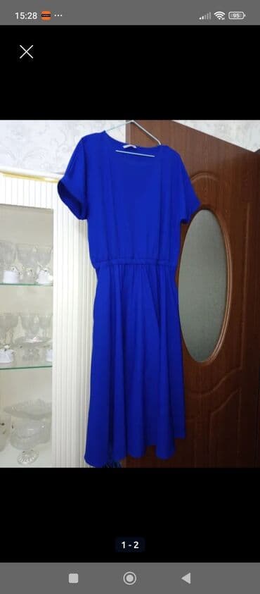 Elektrik-mavi rəngdə zərif qadın paltarı. 1defa xestexana cixisi lalafo.az -da Elektrik-mavi rəngdə zərif qadın paltarı. 1defa xestexana cixisi