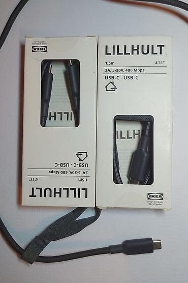 Her iKI terefide TYPE C -IKEA LILLHULT USB-C Original type-c kabel lalafo.az -da — 4 Her iKI terefide TYPE C -IKEA LILLHULT USB-C Original type-c kabel — 4