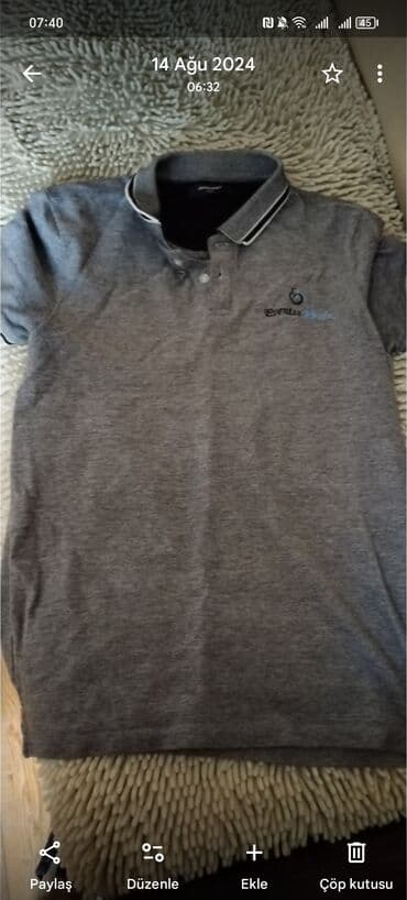 Boz rəngli kişi polo köynəyi - Model: klassik polo - Rəng: tünd boz lalafo.az -da Boz rəngli kişi polo köynəyi - Model: klassik polo - Rəng: tünd boz