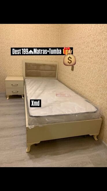 Yeni, Təknəfərlik çarpayı, Matras ilə lalafo.az -da Yeni, Təknəfərlik çarpayı, Matras ilə