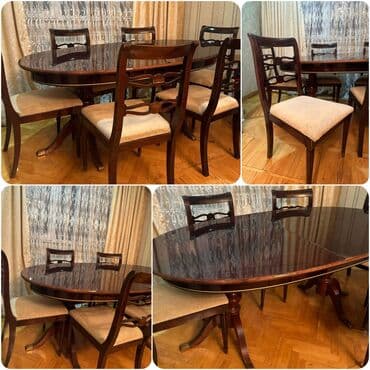 Qonaq otağı üçün, İşlənmiş, Açılan, Oval masa, 6 stul lalafo.az -da Qonaq otağı üçün, İşlənmiş, Açılan, Oval masa, 6 stul