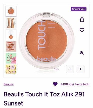 Хайлайтеры: Beaulis Touch It Toz Allık 291 Sunset Turkiyenin Gratis markasidi ucuz at lalafo.az — 1 Хайлайтеры: Beaulis Touch It Toz Allık 291 Sunset Turkiyenin Gratis markasidi ucuz — 1