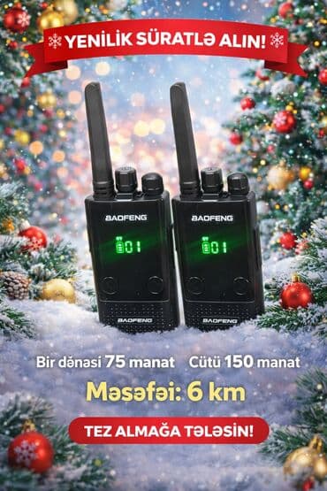 BAOFENG portativ danışıq aparatları (iki ədədlik set) - Rabitə lalafo.az -da BAOFENG portativ danışıq aparatları (iki ədədlik set) - Rabitə