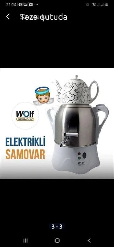 Yeni Elektrik Samovar, 2 l, Ünvandan götürmə, Ödənişli çatdırılma lalafo.az -da Yeni Elektrik Samovar, 2 l, Ünvandan götürmə, Ödənişli çatdırılma