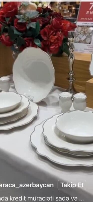 Nahar dəsti, rəng - Ağ, Farfor, 6 nəfərlik lalafo.az -da Nahar dəsti, rəng - Ağ, Farfor, 6 nəfərlik