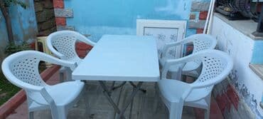 Dördbucaq masa, 4 stul, Açılan, Stullar ilə, Plastik lalafo.az -da Dördbucaq masa, 4 stul, Açılan, Stullar ilə, Plastik