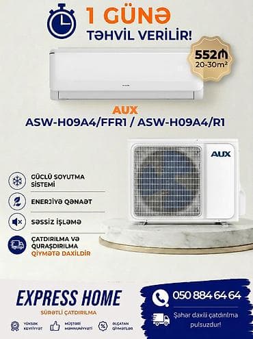 Kondisioner AUX, 20-25 kv. m, Split sistem, Kredit yoxdur, Pulsuz quraşdırılma lalafo.az -da Kondisioner AUX, 20-25 kv. m, Split sistem, Kredit yoxdur, Pulsuz quraşdırılma