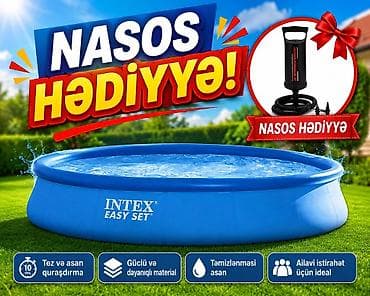 Elektron Nasos Hediyye. Intex 3.96× 0.84 m şişmə hovuz 🌊 Yay mövsümü lalafo.az -da Elektron Nasos Hediyye. Intex 3.96× 0.84 m şişmə hovuz 🌊 Yay mövsümü