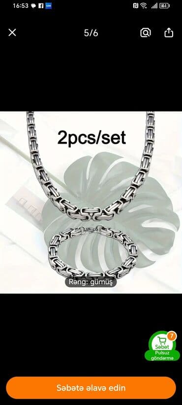 Məhsul: Kişilər üçün zəncir və bilərzik dəsti (2pcs/set) - Rəng lalafo.az -da Məhsul: Kişilər üçün zəncir və bilərzik dəsti (2pcs/set) - Rəng