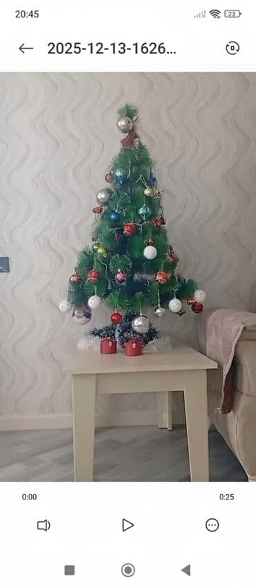 Yeni il şam ağacı – tam bəzədilmiş - Ölçü: 1,10 m orta hündürlük lalafo.az -da Yeni il şam ağacı – tam bəzədilmiş - Ölçü: 1,10 m orta hündürlük