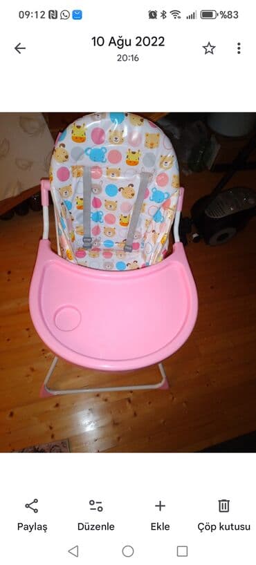 Uşaq yemək stulu - Yüksək oturacaq, möhkəm metal karkas və geniş lalafo.az -da Uşaq yemək stulu - Yüksək oturacaq, möhkəm metal karkas və geniş