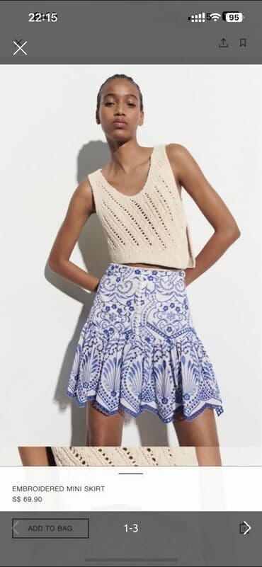 Zara etek
L razmerdir. M ve L razmerlere gedir lalafo.az -da Zara etek
L razmerdir. M ve L razmerlere gedir