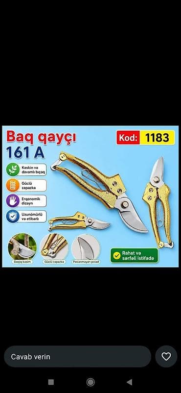 Bağ qayçısı, Paslanmaz polad lalafo.az -da Bağ qayçısı, Paslanmaz polad