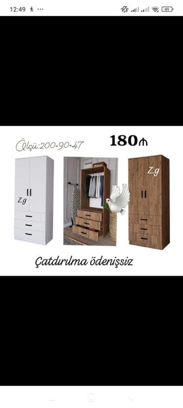 Yeni, Qarderob, paltar dolabı lalafo.az -da Yeni, Qarderob, paltar dolabı