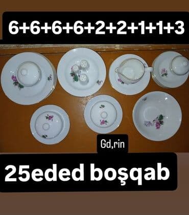 Nahar dəsti, rəng - Ağ, Farfor lalafo.az -da Nahar dəsti, rəng - Ağ, Farfor