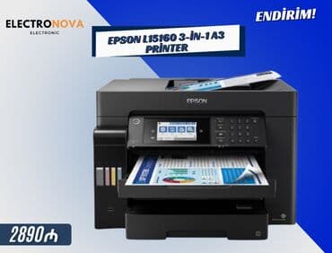 📦 EPSON L15160 3-in-1 A3 Printer 🔹 Funksiyalar: Çap, Skan, Kopiya lalafo.az -da 📦 EPSON L15160 3-in-1 A3 Printer 🔹 Funksiyalar: Çap, Skan, Kopiya