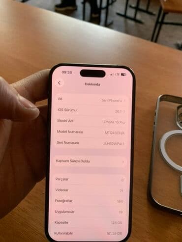 IPhone 15 Pro, 128 GB, Black Titanium, Simsiz şarj lalafo.az -da IPhone 15 Pro, 128 GB, Black Titanium, Simsiz şarj