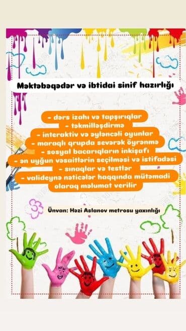 mektebeqeder hazirliq kurslari: Məktəbəqədər və ibtidai sinif hazırlığı, Azərbaycan dili, Qrup lalafo.az -da — 4 mektebeqeder hazirliq kurslari: Məktəbəqədər və ibtidai sinif hazırlığı, Azərbaycan dili, Qrup — 4