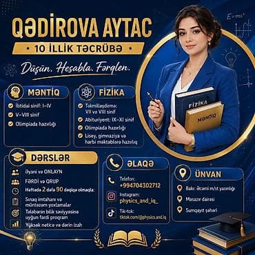 Repetitor, Fizika, Azərbaycan dili, İmtahanlara hazırlıq lalafo.az -da Repetitor, Fizika, Azərbaycan dili, İmtahanlara hazırlıq