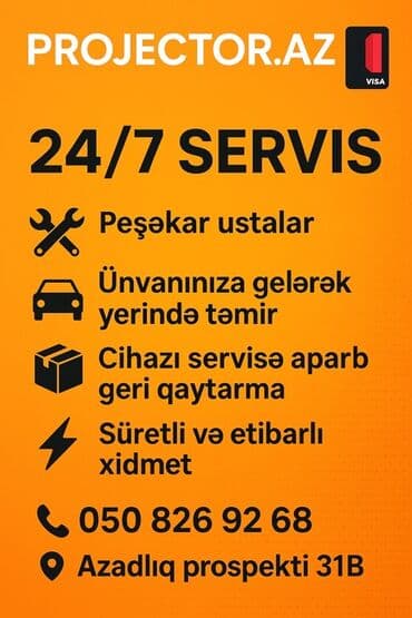 PROJEKTOR.AZ – 24/7 servis Xidmətlər: - Peşəkar ustalar tərəfindən lalafo.az -da PROJEKTOR.AZ – 24/7 servis Xidmətlər: - Peşəkar ustalar tərəfindən