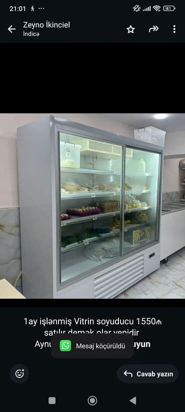 1ay işlənmiş Vitrin soyuducu 1550₼ satılır demək olar yenidir Aynu lalafo.az -da 1ay işlənmiş Vitrin soyuducu 1550₼ satılır demək olar yenidir Aynu