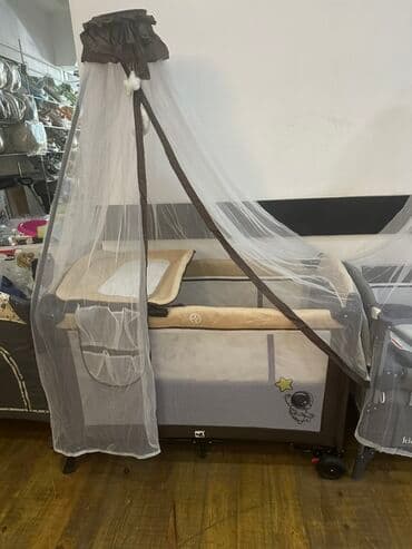 Uşaq üçün qatlanan beşik/oyun çardağı – təkərli, torlu səfər tipli lalafo.az -da Uşaq üçün qatlanan beşik/oyun çardağı – təkərli, torlu səfər tipli