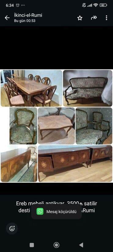Ereb mebeli antikvar .3500₼ satilir desti .Unvan Nizami metr &Rumi lalafo.az -da Ereb mebeli antikvar .3500₼ satilir desti .Unvan Nizami metr &Rumi