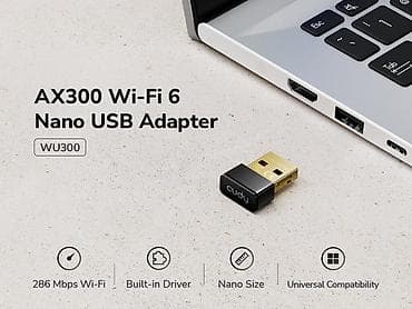 ✨ Cudy WU300 AX300 Wi-Fi 6 Nano USB Adapter Kompüter və noutbukları lalafo.az -da ✨ Cudy WU300 AX300 Wi-Fi 6 Nano USB Adapter Kompüter və noutbukları