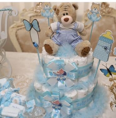 Məhsul: Körpə oğlan üçün “diaper cake” (pampers tortu) dekoru Təsvir lalafo.az -da Məhsul: Körpə oğlan üçün “diaper cake” (pampers tortu) dekoru Təsvir
