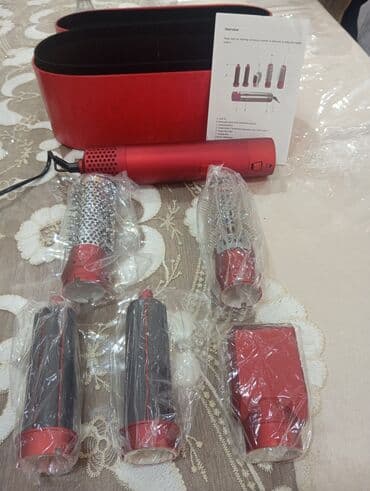 Qırmızı çoxfunksiyalı saç formalaşdırma qurğusu – 6 başlıqlı set lalafo.az -da — 2 Qırmızı çoxfunksiyalı saç formalaşdırma qurğusu – 6 başlıqlı set — 2