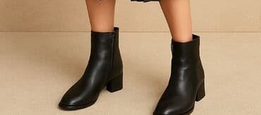 Qadınlar üçün qara dəri görkəmli qısa çəkmələr - Rəng: klassik mat lalafo.az -da — 3 Qadınlar üçün qara dəri görkəmli qısa çəkmələr - Rəng: klassik mat — 3