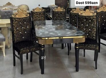 *Masa desti 599 AZN* 🔹 MDF masa olcu 90×160 ×200 🔹 6 ədəd stul 🔹 lalafo.az -da *Masa desti 599 AZN* 🔹 MDF masa olcu 90×160 ×200 🔹 6 ədəd stul 🔹