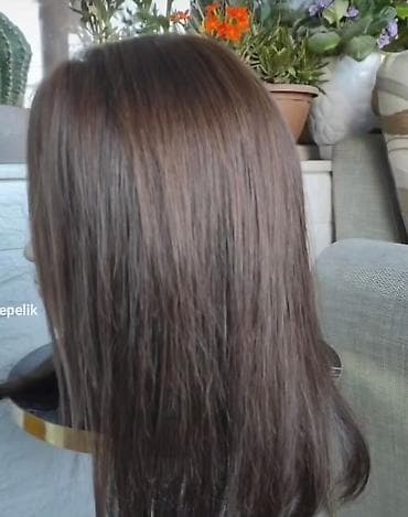 Qəhvəyi rəngdə təbii uşağ saçından düz saçlı parik - Təbii görkəmli lalafo.az -da Qəhvəyi rəngdə təbii uşağ saçından düz saçlı parik - Təbii görkəmli