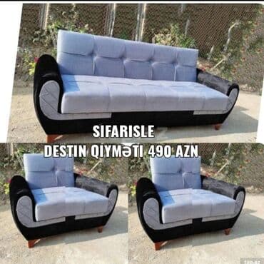 Yumşaq mebel dəsti Tərkib: - 1 ədəd 3 nəfərlik divan - 2 ədəd kreslo lalafo.az -da Yumşaq mebel dəsti Tərkib: - 1 ədəd 3 nəfərlik divan - 2 ədəd kreslo