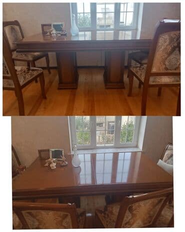 Qonaq otağı üçün, İşlənmiş, Açılan, Dördbucaq masa, 6 stul lalafo.az -da Qonaq otağı üçün, İşlənmiş, Açılan, Dördbucaq masa, 6 stul