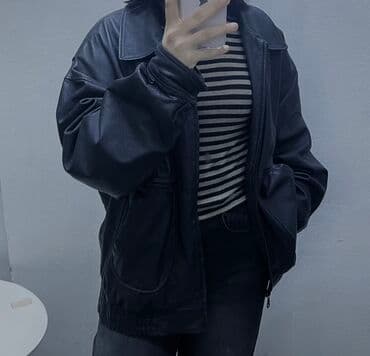 Qara rəngli oversize vintage koja jaket - Model: sərbəst kəsim, geniş lalafo.az -da Qara rəngli oversize vintage koja jaket - Model: sərbəst kəsim, geniş