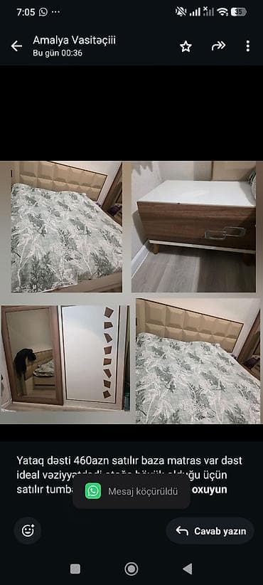 Yataq dəsti 460azn satılır baza matras var dəst ideal vəziyyətdədi lalafo.az -da Yataq dəsti 460azn satılır baza matras var dəst ideal vəziyyətdədi