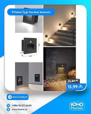 🔥 Pilləkən İşığı Hərəkət Sensorlu ✅ Marka: No Brand ✅ Gücü: 3 Vatt ✅ lalafo.az -da 🔥 Pilləkən İşığı Hərəkət Sensorlu ✅ Marka: No Brand ✅ Gücü: 3 Vatt ✅