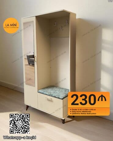 Açılan, 1 qapı Düz dolab, Dolab-asılqan lalafo.az -da Açılan, 1 qapı Düz dolab, Dolab-asılqan