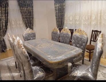 Qonaq otağı üçün, Yeni, Açılmayan, Dördbucaq masa, 8 stul lalafo.az -da Qonaq otağı üçün, Yeni, Açılmayan, Dördbucaq masa, 8 stul